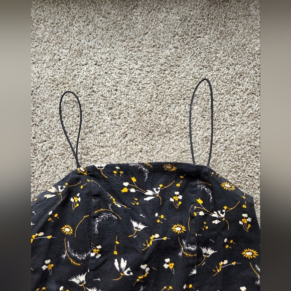 Floral Black Mini Dress - Picture 3 of 6